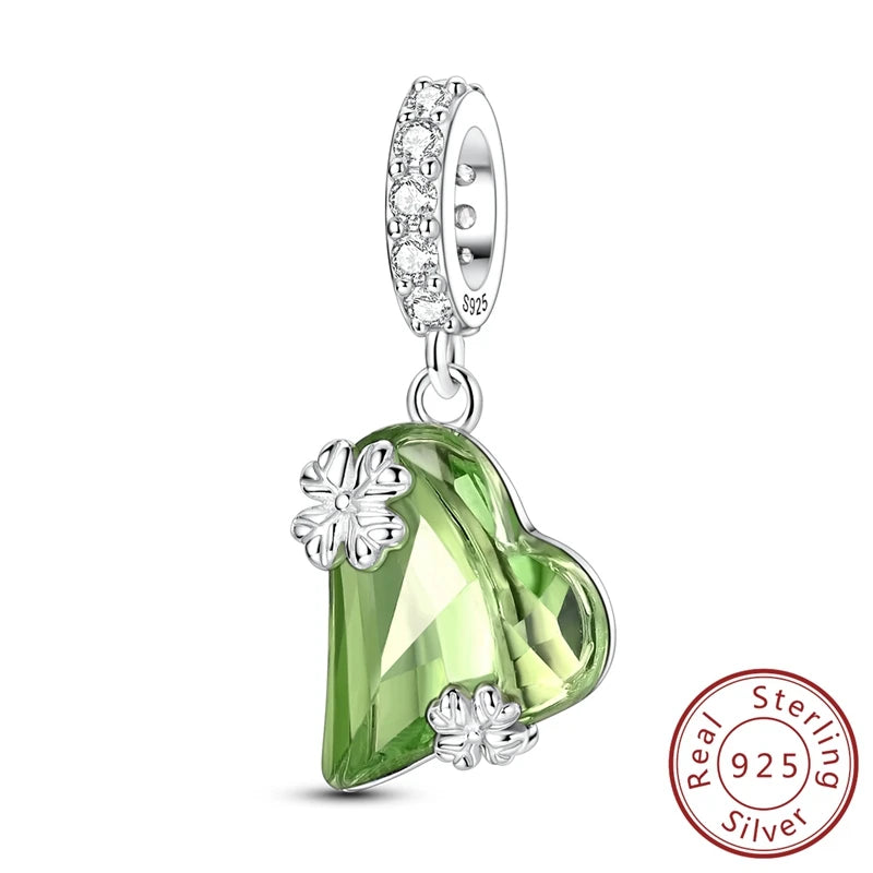 Breloque Trèfle Vert Porte-Bonheur - Argent Sterling 925 - Compatible Bracelet MULA