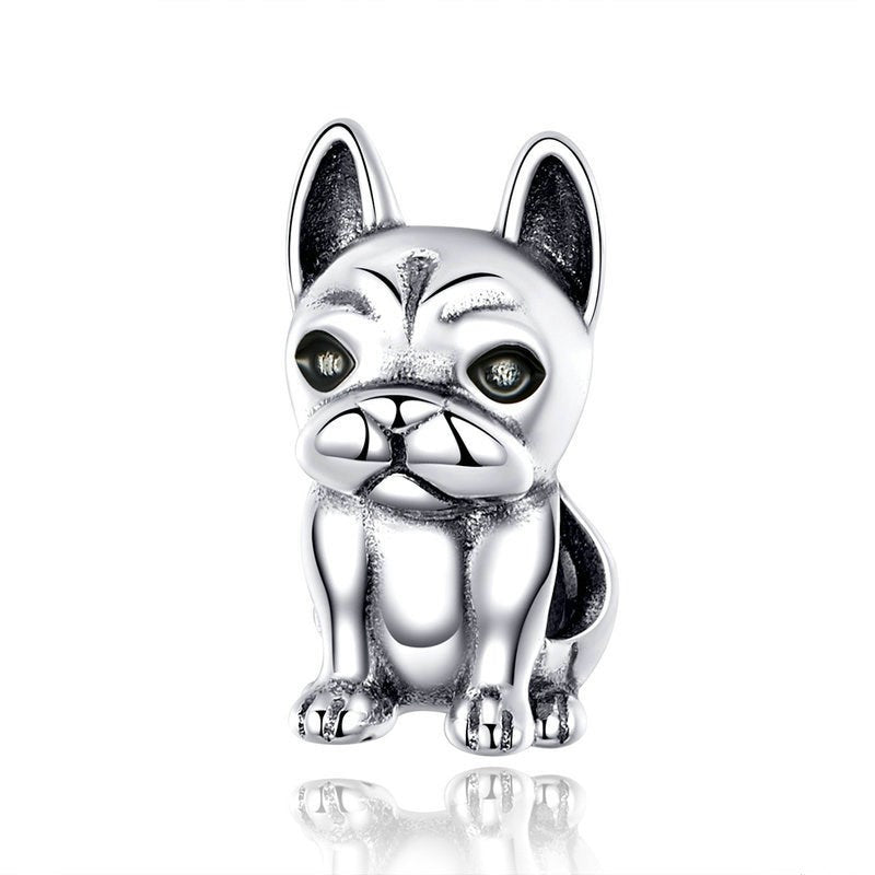 Breloque Bouledogue Français Argent Sterling 925 - Compatible Pandora