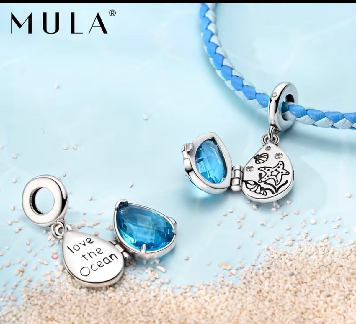 « Coffret Charme Mula Bleu: 24 Styles, Argent & Cristaux Éclatants »