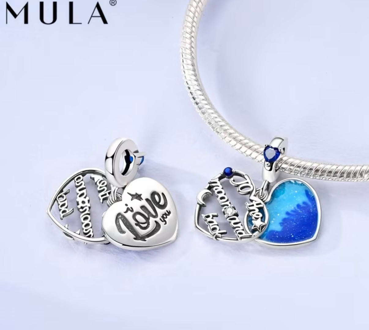 « Coffret Charme Mula Bleu: 24 Styles, Argent & Cristaux Éclatants »