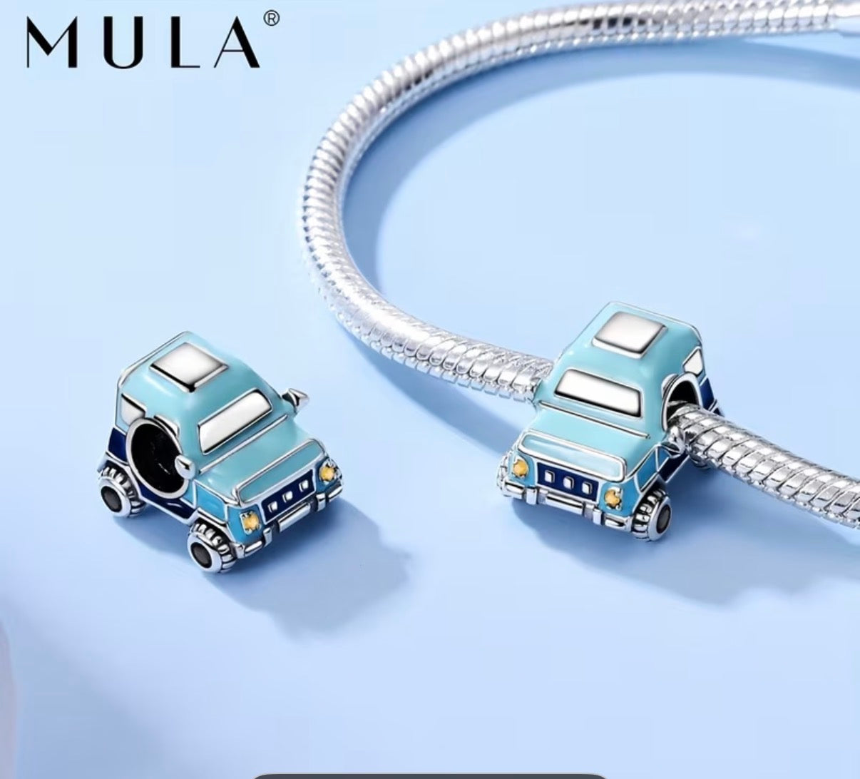 « Coffret Charme Mula Bleu: 24 Styles, Argent & Cristaux Éclatants »