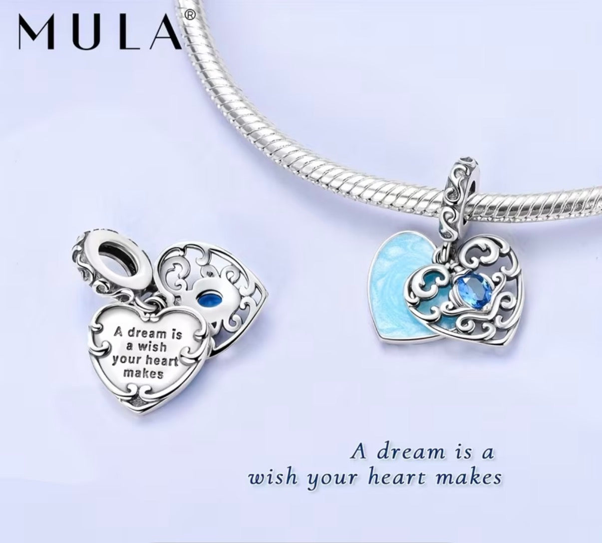 « Coffret Charme Mula Bleu: 24 Styles, Argent & Cristaux Éclatants »