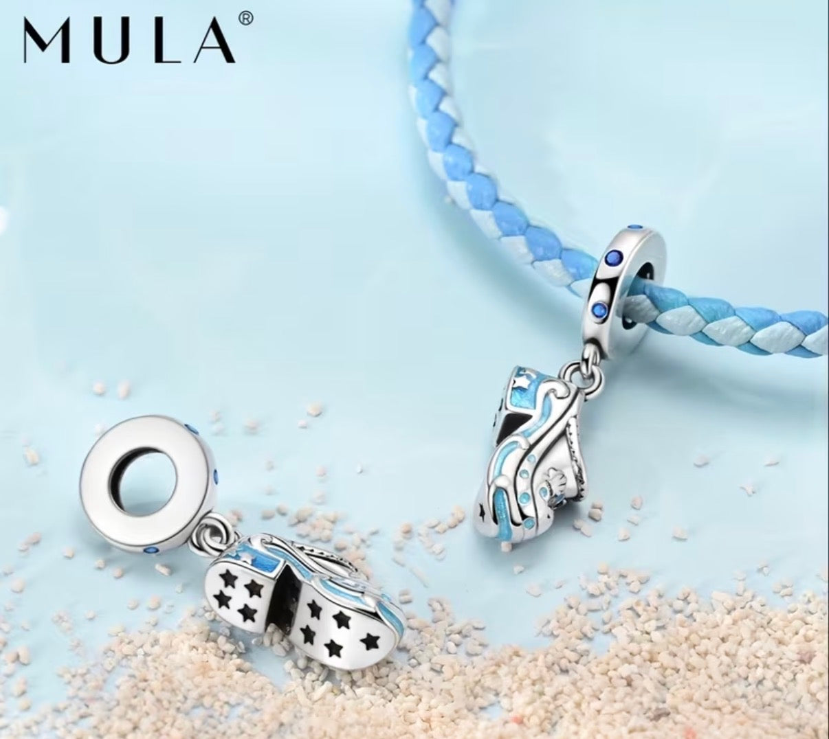 « Coffret Charme Mula Bleu: 24 Styles, Argent & Cristaux Éclatants »