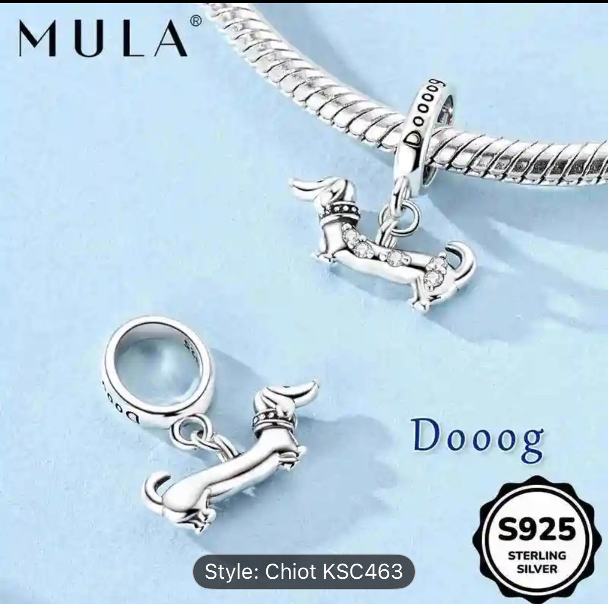 Coffret Breloques Mula Animaux - Argent Sterling 925 Compatible Pandora