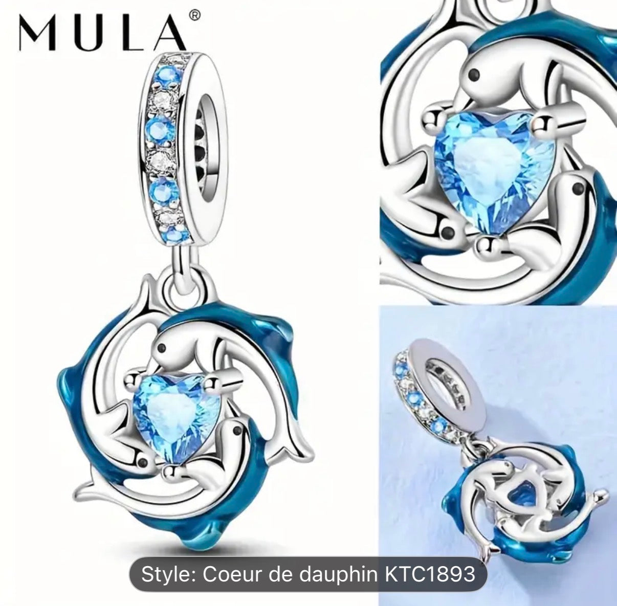 Coffret Breloques Mula Animaux - Argent Sterling 925 Compatible Pandora